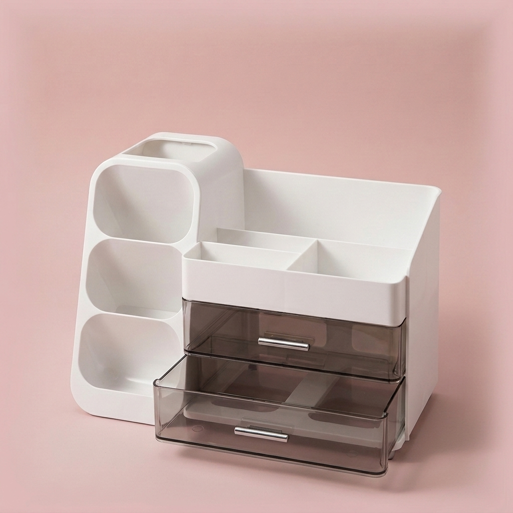 Annika Vanity Organizer, clear drawer detail