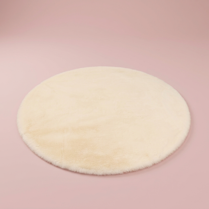 Bunny Round Rug, cream