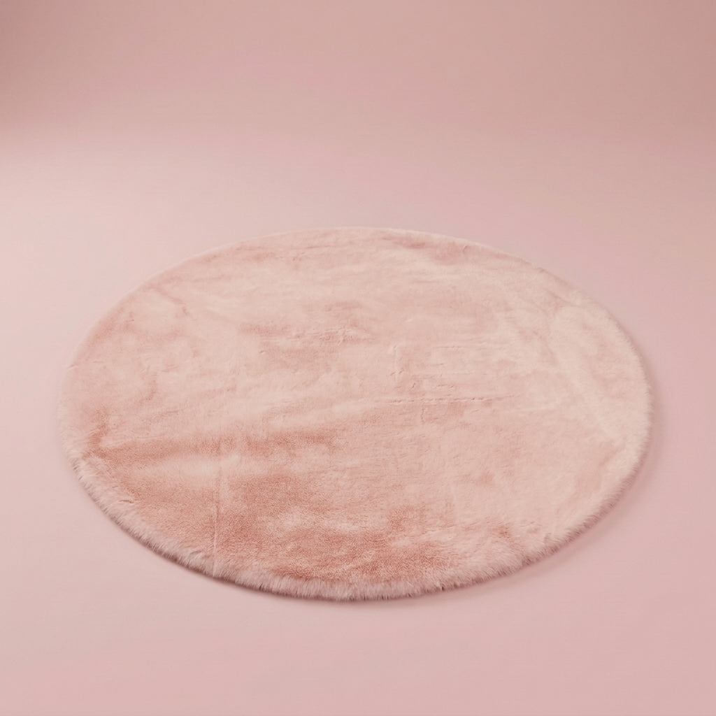 Bunny Round Rug, pink