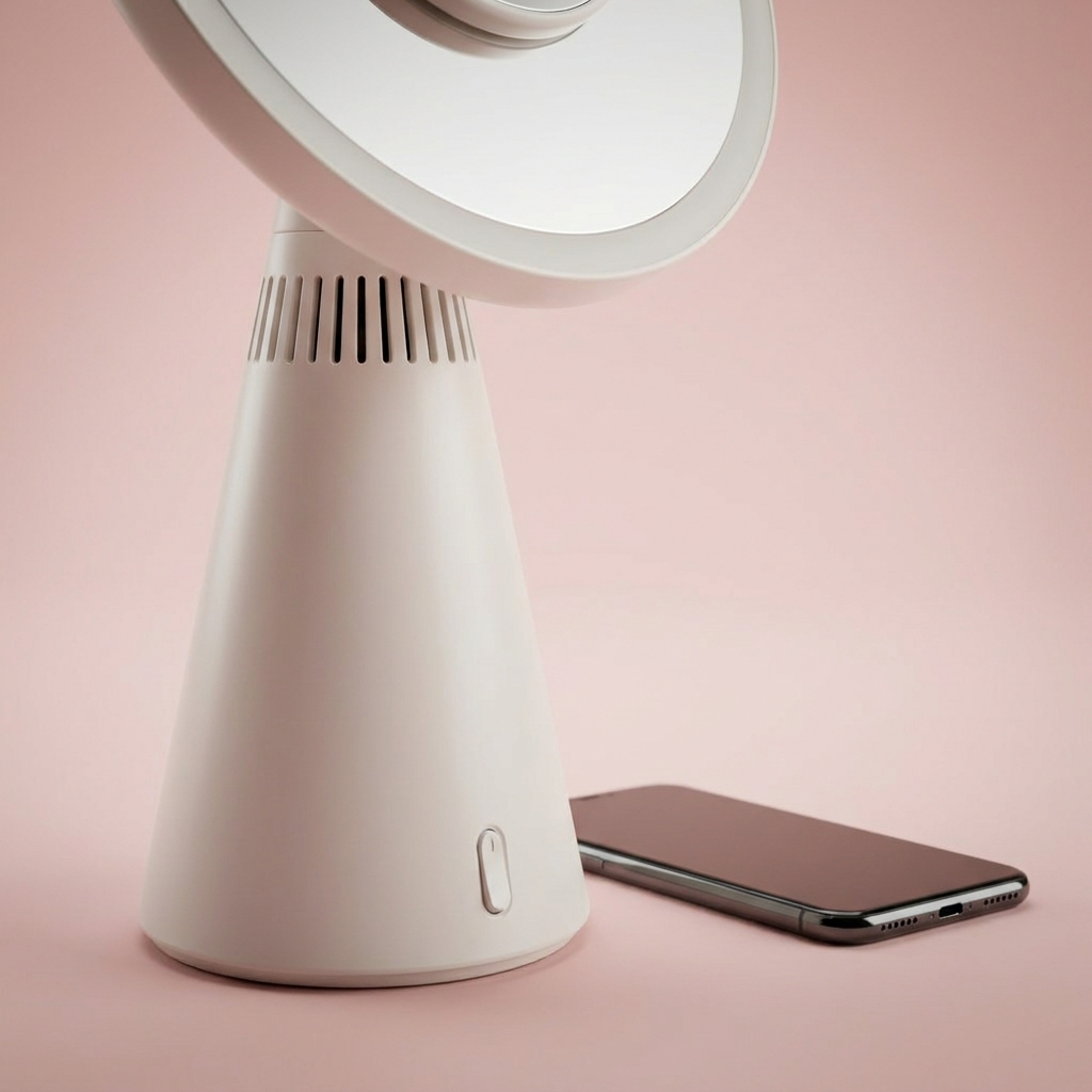 Celine Smart Mirror, Bluetooth speaker in the cone base