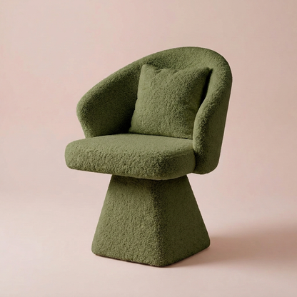 Cirque Vanity Chair, Forest Bouclé