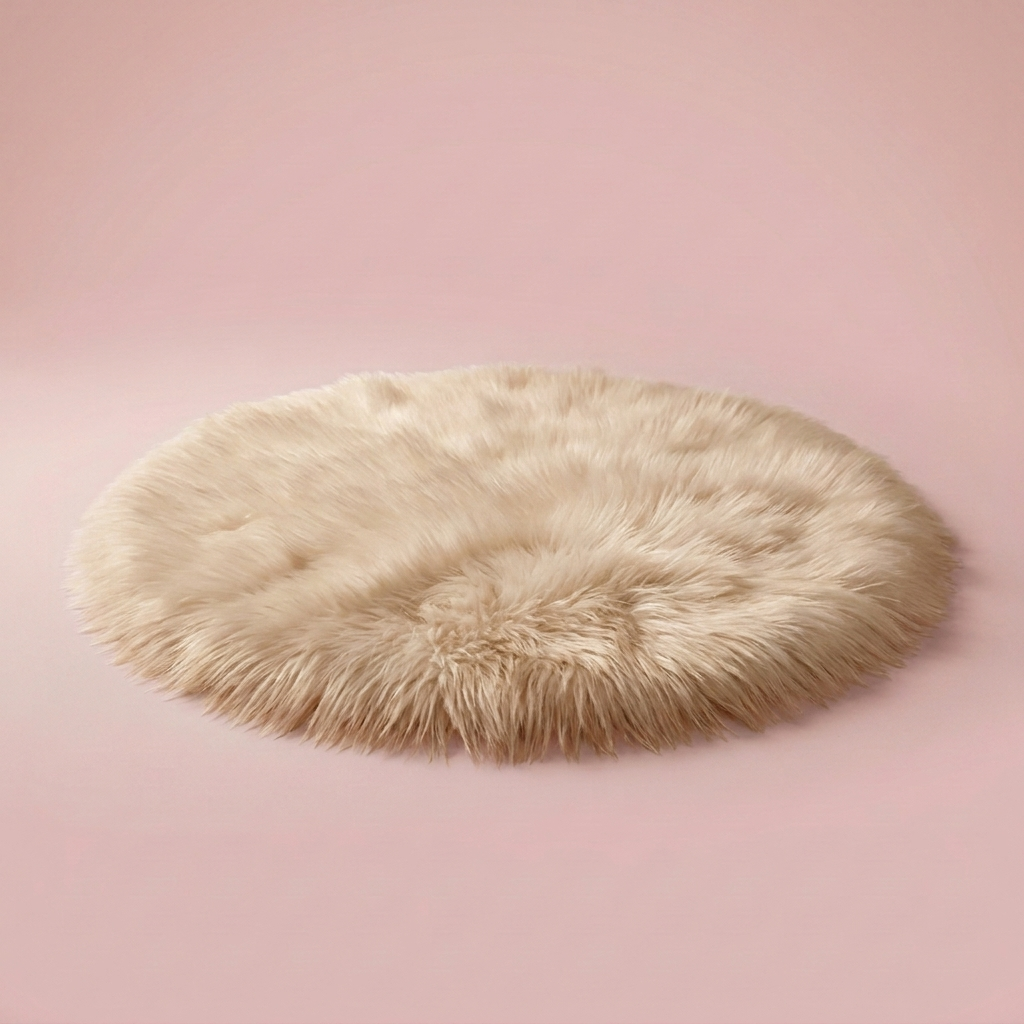 Cloud Round Rug, beige
