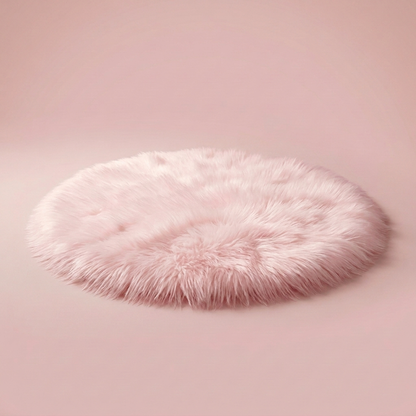 Cloud Round Rug, light pink