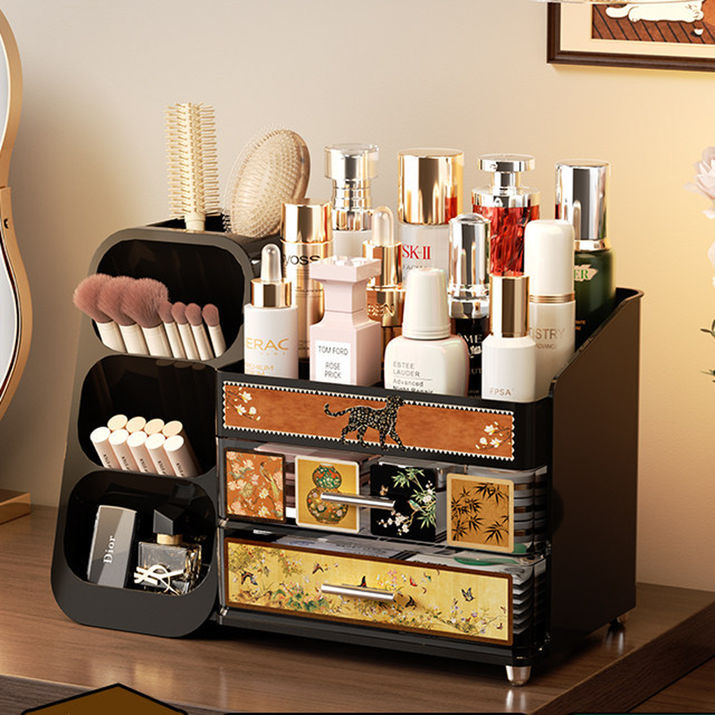 Delphine Vanity Organizer, leopard