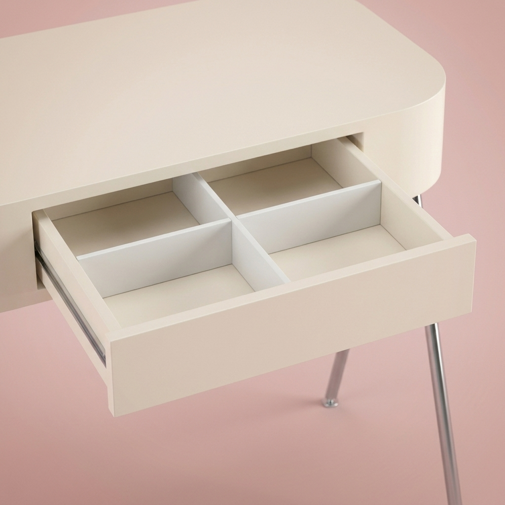 Elodie Vanity Desk, drawer detail