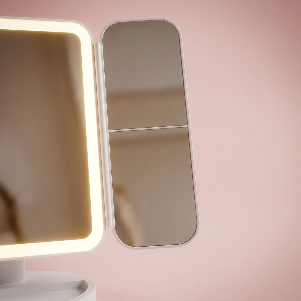 Esme Vanity Mirror, 2x and 3x magnifier detail