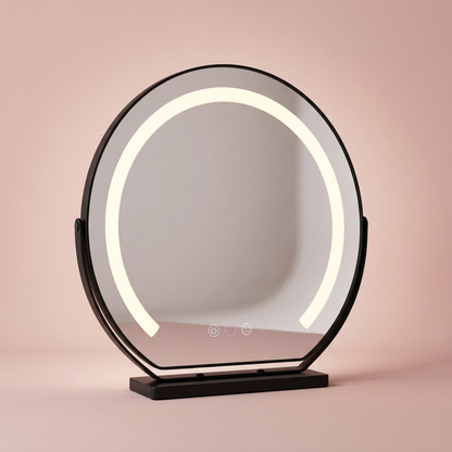 Juliette Halo Mirror, rotating, black