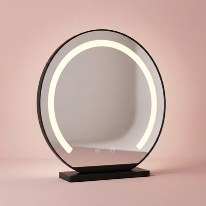Juliette Halo Mirror, fixed, black
