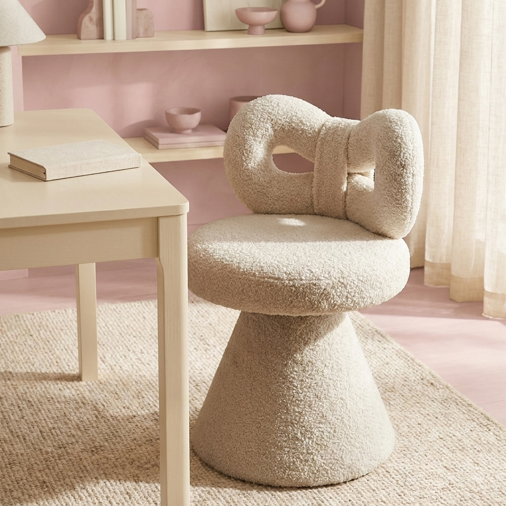 Petra Bow Vanity Stool in a study (props not included)
