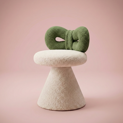Petra Bow Vanity Stool, sage