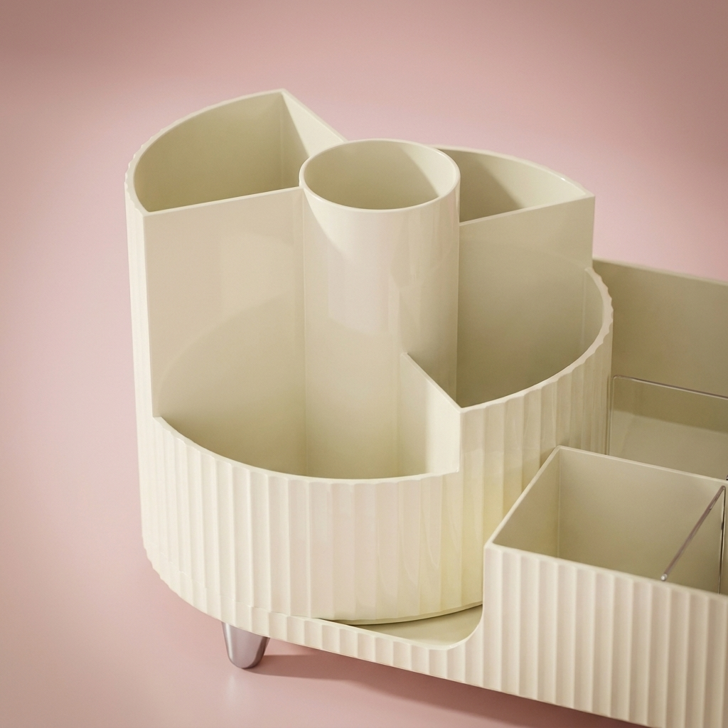 Romy Vanity Organizer, rotating caddy from above