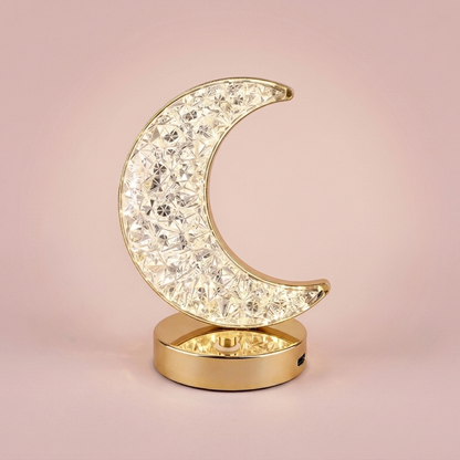 Stella Crystal Lamp, crescent moon