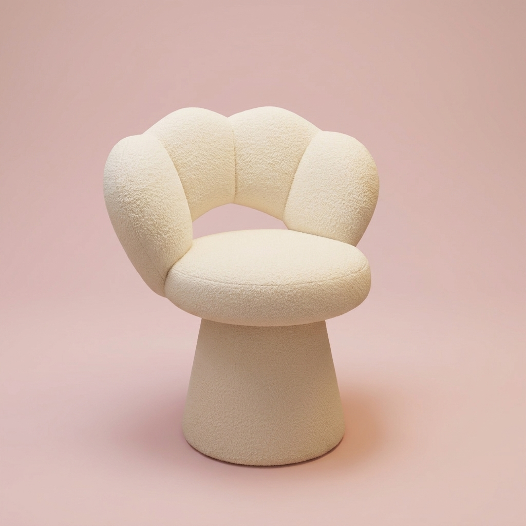 Willa Vanity Chair, cream white