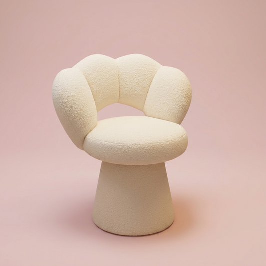 Willa Vanity Chair, cream white